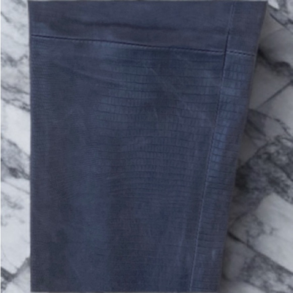 DROME Blue Grey Leather Pants | Size L - Picture 4 of 9